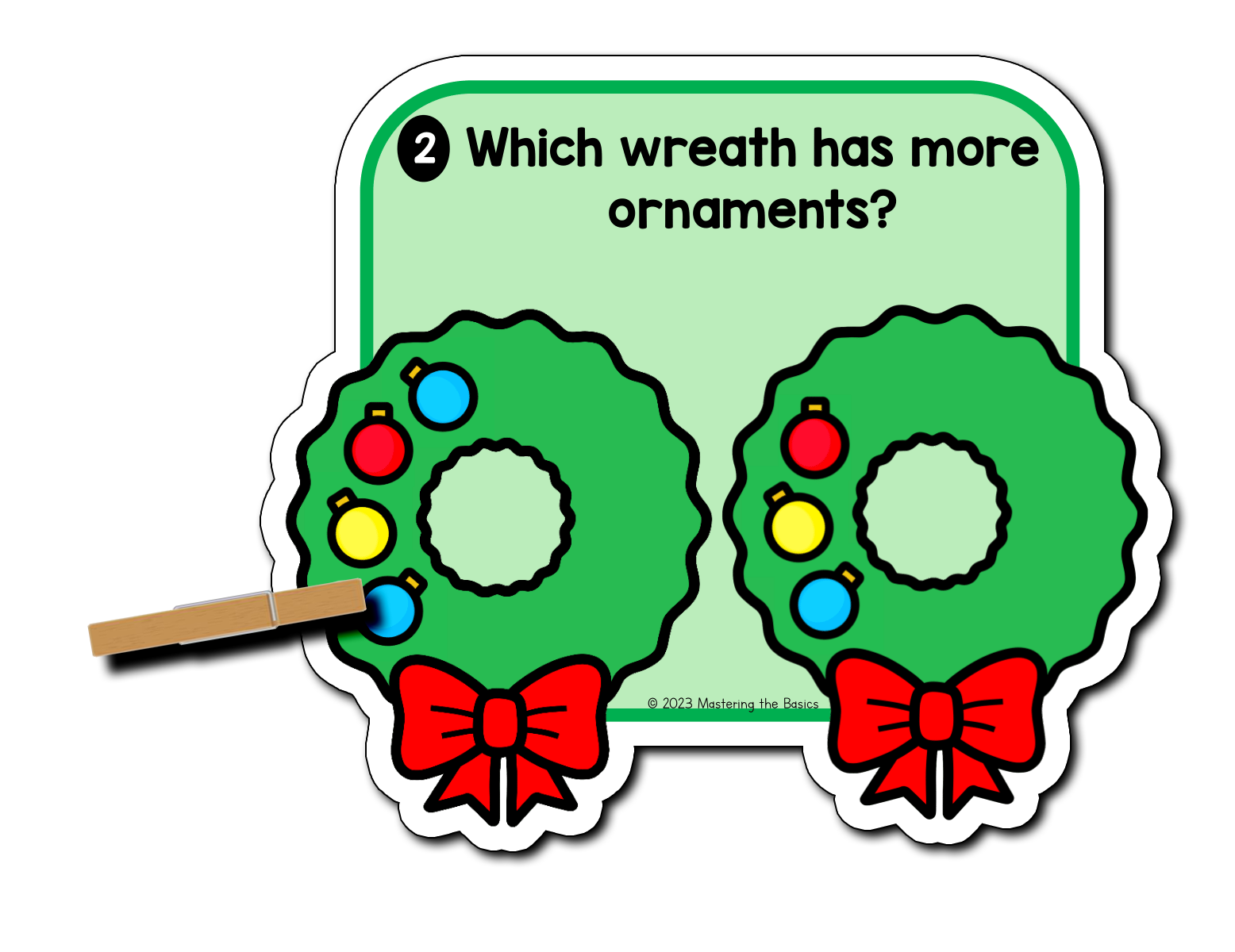 Which Wreath Has More Ornaments